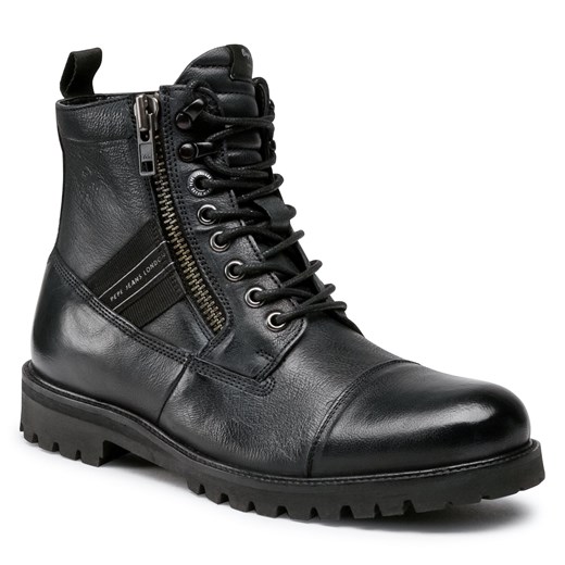 Buty zimowe męskie czarne Pepe Jeans sznurowane