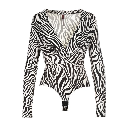 Czarno-Białe Body Preem Born2be S/M Born2be Odzież