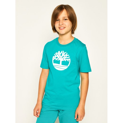 Timberland T-Shirt T25Q60 D Zielony Regular Fit Timberland 6A promocyjna cena MODIVO