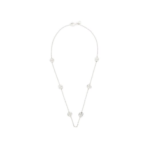 Tory Burch Naszyjnik Delicate Logo Necklace 37419 Srebrny Tory Burch 00 MODIVO