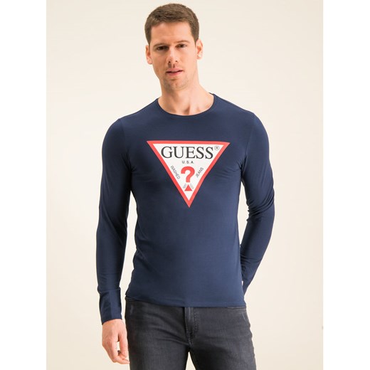 Guess Longsleeve M01I72 J1300 Granatowy Slim Fit Guess XXL MODIVO okazja