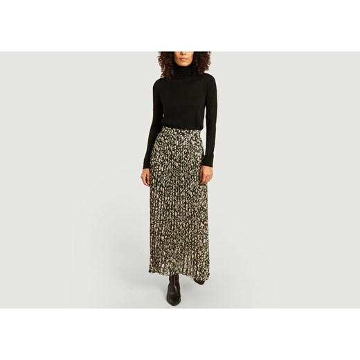 Lamba leopard print pleated long skirt XS showroom.pl