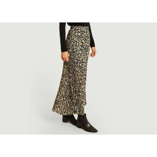 Lamba leopard print pleated long skirt M showroom.pl