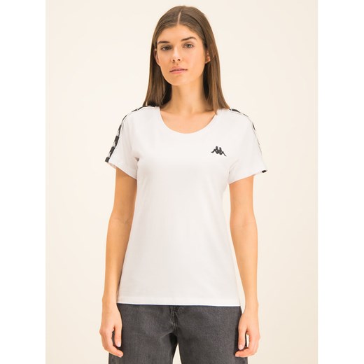 Kappa T-Shirt Fimra 306045 Biały Regular Fit Kappa L wyprzedaż MODIVO