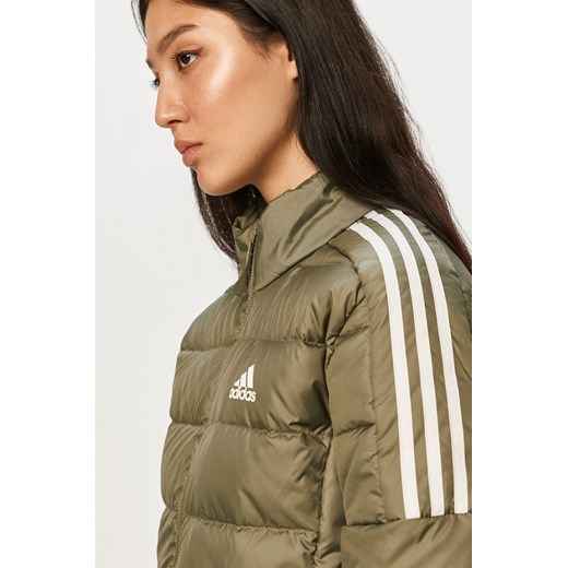 Kurtka damska Adidas Performance jesienna bez wzorów bez kaptura