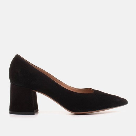 Eleganckie czarne czółenka 1434P damskie z zamszu Marco Shoes 39 Marco Shoes