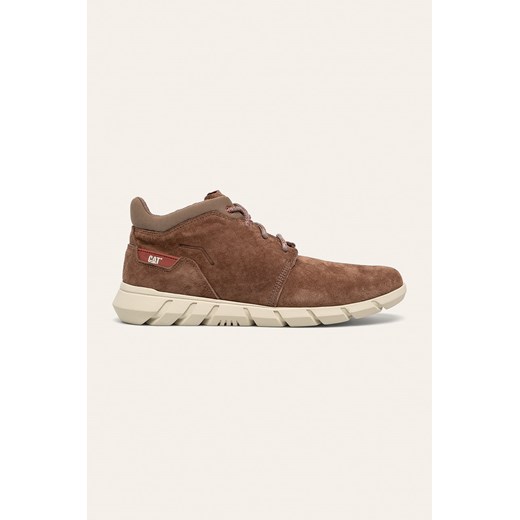 Półbuty męskie brązowe Caterpillar z zamszu wiązane casual