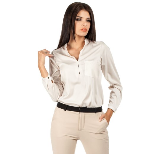 Bluzka Model MOE063 Beige Moe okazja jewely.pl