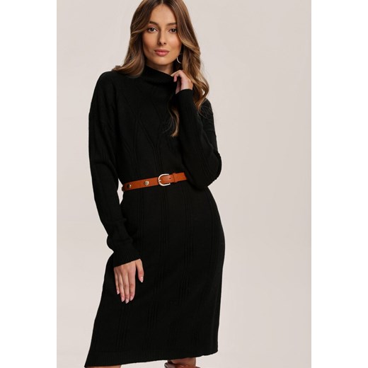 Czarna Sukienka Isireth Renee L/XL Renee odzież wyprzedaż