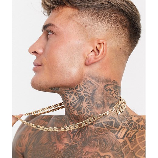 ASOS DESIGN – Gruby łańcuszek w złotym kolorze No Size Asos Poland
