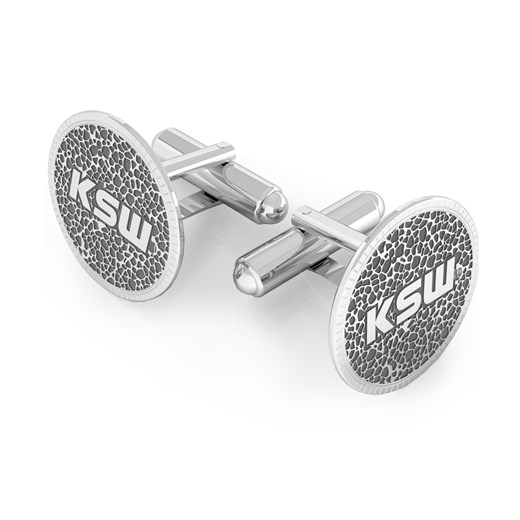Spinki do koszuli z logo KSW, srebro 925 : Kolor pokrycia srebra - Pokrycie Platyną Giorre GIORRE
