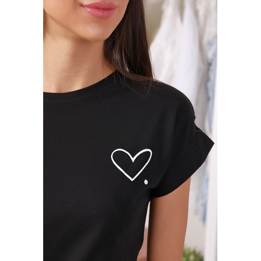 T-shirt damski ALDEORA BLACK M okazyjna cena Ivet Shop