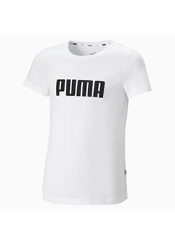 Bluzka dziewczęca Puma biała w nadruki