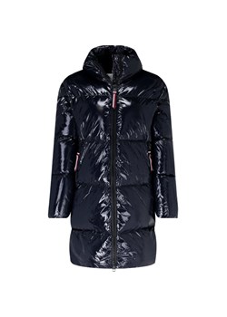 Płaszcz damski Tommy Hilfiger granatowy bez wzorów