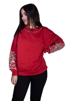 Pinko bluza damska dresowa czerwona krótka