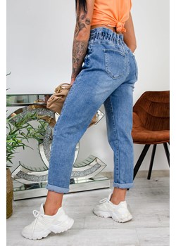 Jeansy damskie Olika granatowe na wiosnę casual