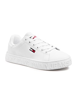 Trampki damskie Tommy Jeans skórzane sportowe wiązane