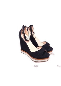 Espadryle damskie czarne Mulanka na lato