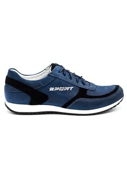 Buty sportowe męskie Polbut ze skóry sznurowane
