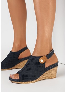 Born2be espadryle damskie na koturnie z klamrą eleganckie