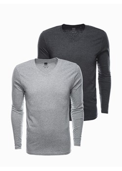 Zestaw longsleeve męski z długim rękawem 2-pak - mix V1 Z41 - id: 108458 - marki Ombre - 142722821 Zestaw longsleeve męski z długim rękawem 2-pak - mix V1 Z41 ze sklepu ombre w kategorii T-shirty męskie - zdjęcie 142722821