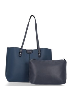Shopper bag David Jones granatowa na ramię mieszcząca a7