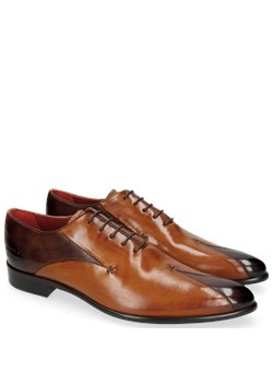 Buty eleganckie męskie Melvin & Hamilton brązowe jesienne wiązane ze skóry