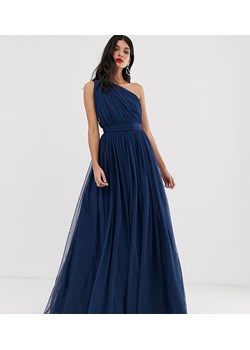Sukienka granatowa Asos z tiulu