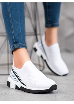 Buty sportowe damskie CzasNaButy białe na płaskiej podeszwie