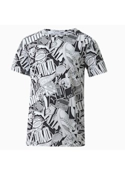 T-shirt chłopięce Puma z krótkim rękawem szary