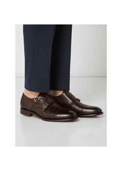 Półbuty męskie Berwick eleganckie ze skóry
