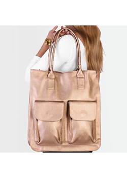 Shopper bag ARTURO VICCI na ramię duża matowa ze skóry ekologicznej