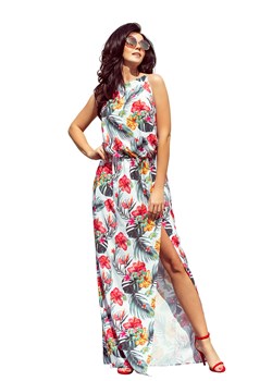 Sukienka Numoco maxi z dekoltem halter