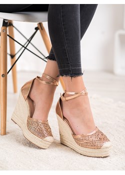 Espadryle damskie CzasNaButy z tkaniny bez wzorów z klamrą