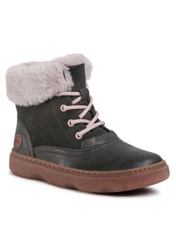 Buty zimowe dziecięce sznurowane szare