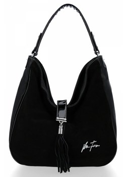 Shopper bag Velina Fabbiano z zamszu elegancka