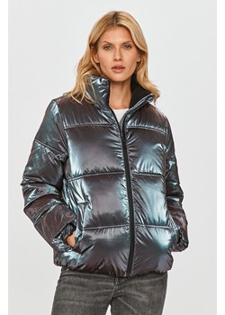 Kurtka damska fioletowa Calvin Klein poliestrowa bez kaptura