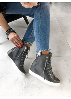 Buty sportowe damskie Saway sneakersy szare wiązane