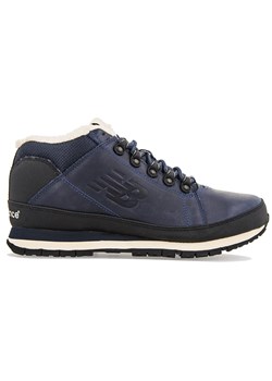 Buty zimowe męskie New Balance sznurowane niebieskie skórzane sportowe