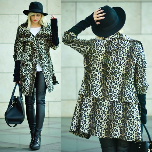 Leopard print coat