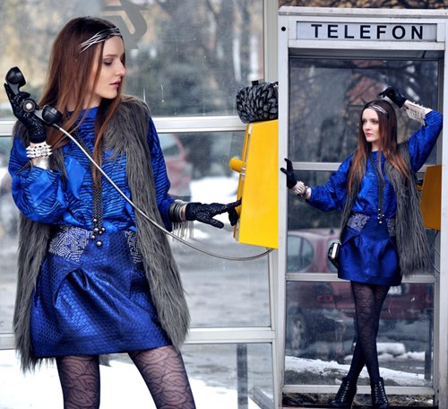 Blue telephone