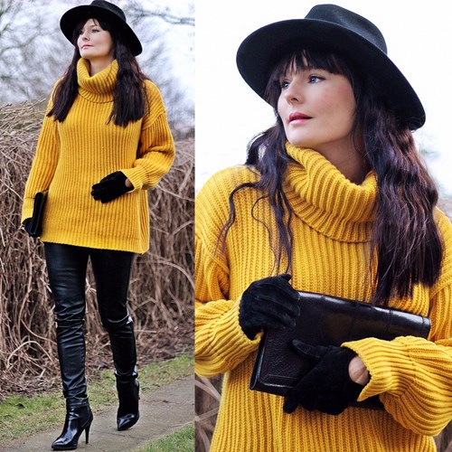 Yellow oversized sweater