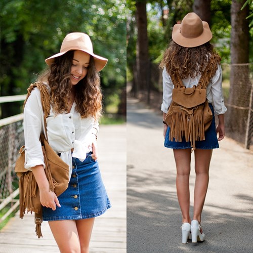 Fringe backpack
