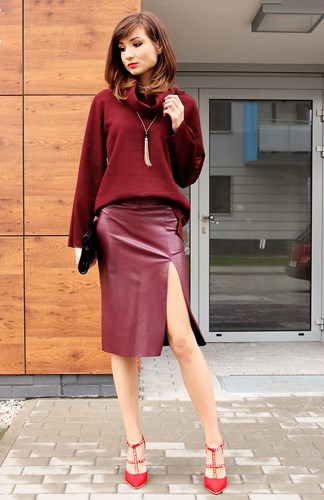 Claret-colored