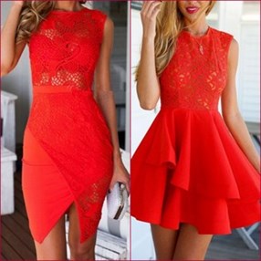 Czerwone sukienki na jesień