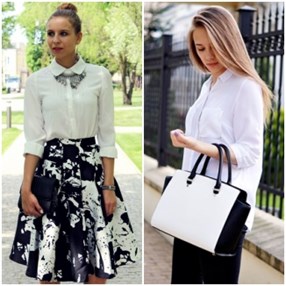 Top zestawy z białą koszulą