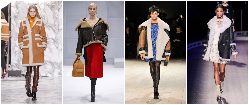 Kożuch damski w jesienno-zimowych kolekcjach Caven, Balenciaga, Burberry i Tommy Hilfiger.