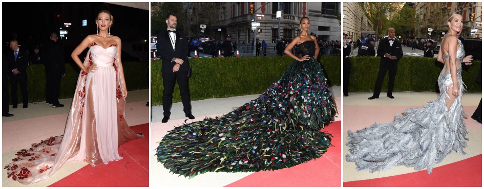 Blake Lively, Zoe Saldana i Rita Ora w imponujących sukniach balowych na ceremonii Met Gala 2016.
