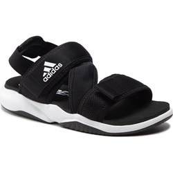 Sandały męskie Adidas bez zapięcia czarne z tworzywa sztucznego sportowe  - zdjęcie produktu