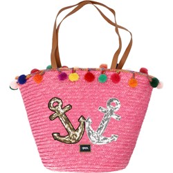 Shopper bag boho z pomponami  - zdjęcie produktu